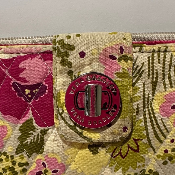 Vera Bradley Pink and Green Floral Wallet - Picture 4 of 7